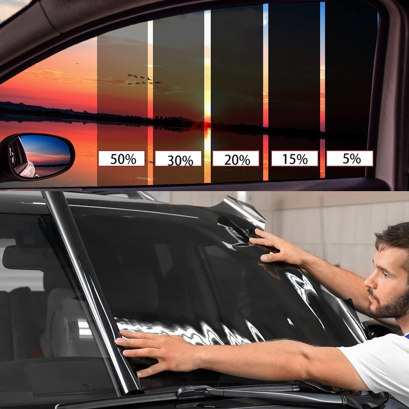 Window Tint Film for Cars Privacy Car Shade Front Windshield Heat &amp; UV Block Blackout Window Film Auto Car Windshield Sun Shade