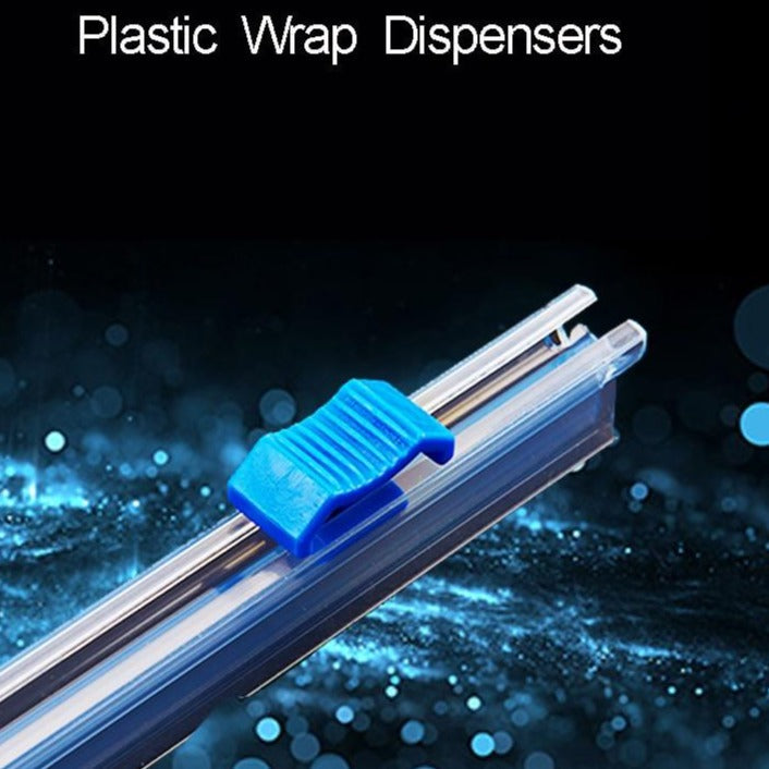 Home Plastic Wrap Dispensers and Foil Film Cutter Food Cling Film Cutter Stretch Tite Plastic Wrap Dispenser with Cutting