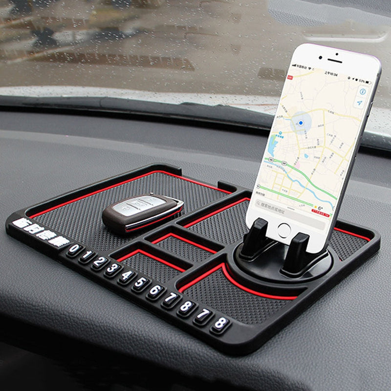 Non Slip Silicone Car Anti-Slip Mat Auto Phone Holder Sticky Anti Slide Dash Phone Mount Parking Number Card Car Pad Mat Gadget