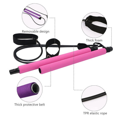 Neue Fitness Yoga Pilates Bar Stick Crossfit Widerstand Bands Trainer Yoga Pull Stangen Pull Seil Tragbare home Gym Körper Workout