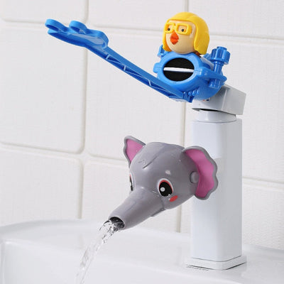 Cartoon Faucet Extender for Kids Hand Washing In Bathroom Sink Accessories Water Pipe Splash-proof Convenient for Baby Washing