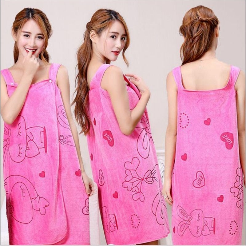 【Magic Bathrobes】Microfiber Soft Bath Towel Fashion Women Sexy Wearable Quick Dry Magic Bathing Beach Spa Bathrobes Wash Clothing Beach Dresses