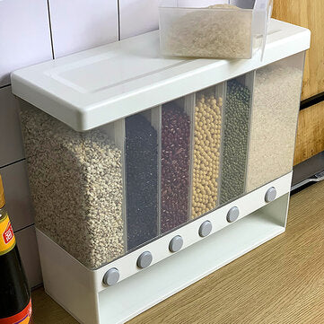 Wall Mounted Cereal Dispenser Dry Food Storage Container