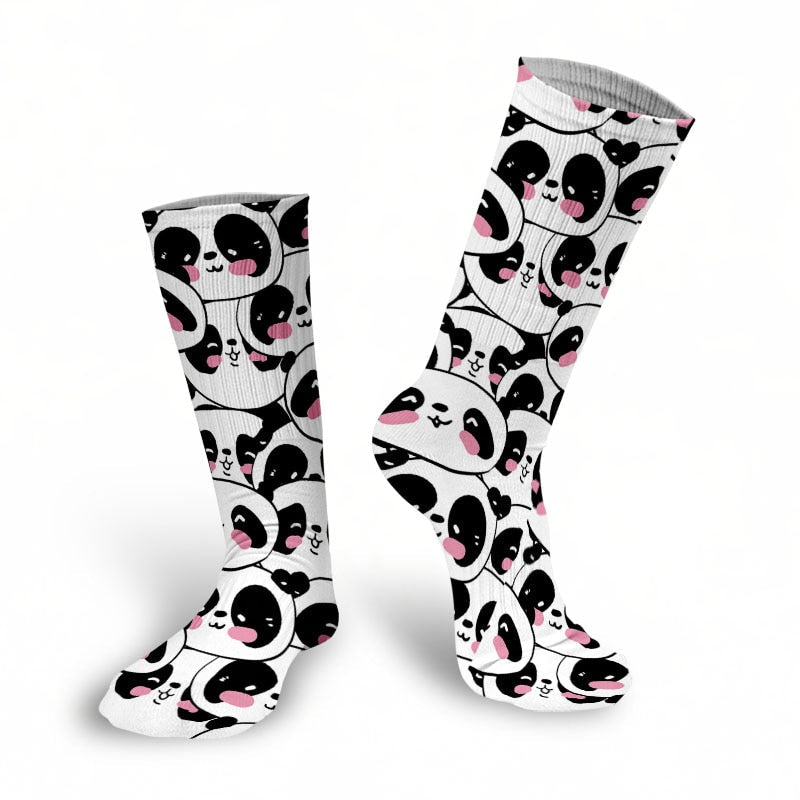 Funny Harajuku 3D Printing Cute Cartoon Panda Socks New Funny Men Women&