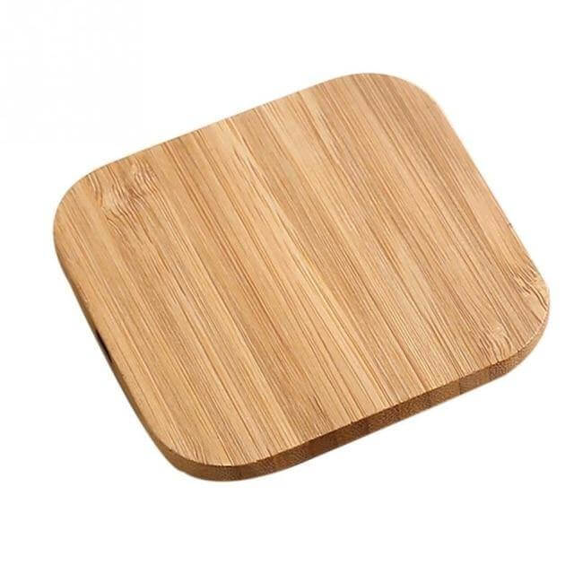 Bamboo Wood Slim Wireless Chargers - Square