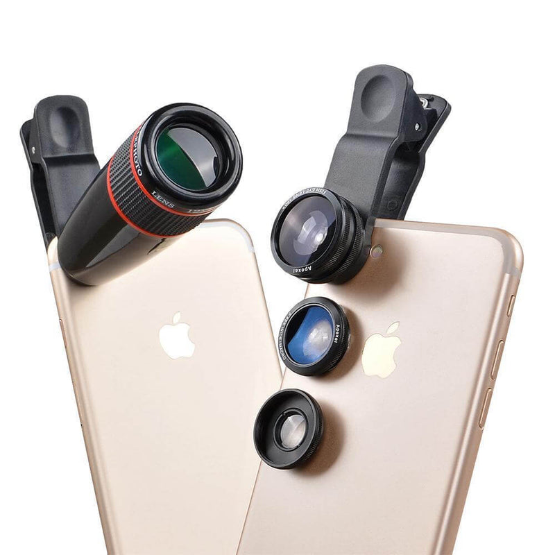 12X Fish Eye Wide Angle iPhone Lens - Black