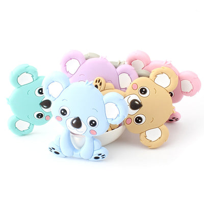 1pcs Baby Animal Silicone Teethers Dog Dinosaur Koala Baby Teething Product Accessories For Pacifier Chains BPA Free