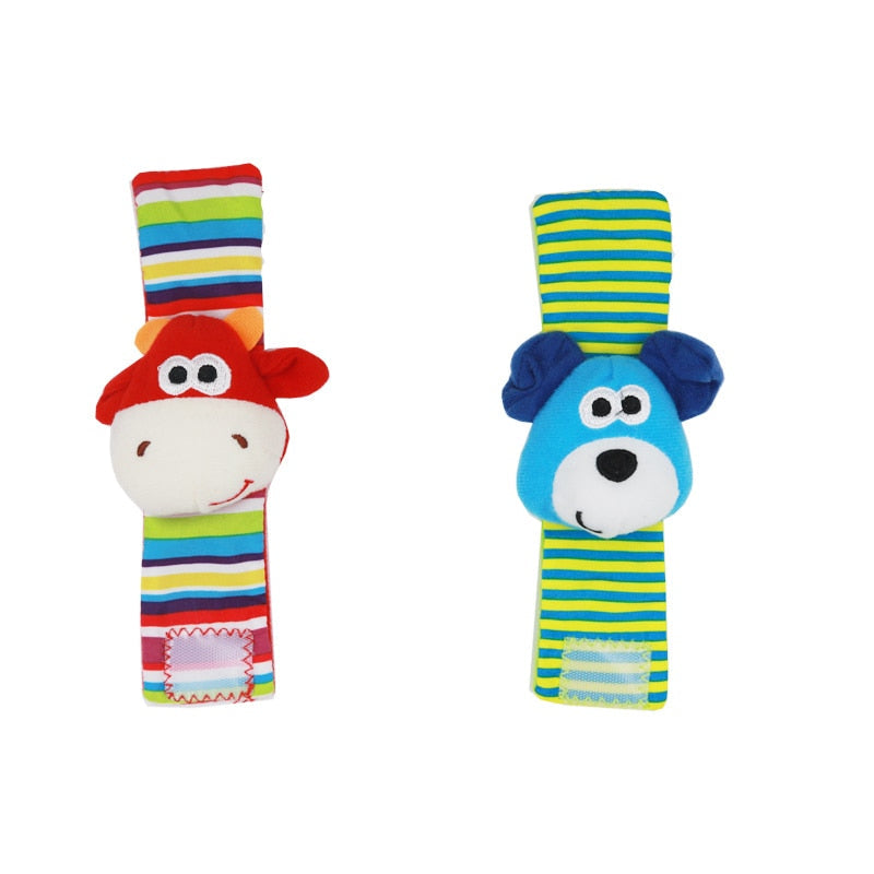 Infant Baby Kids Socks rattle toys Wrist Rattle and Foot Socks 0~24 Months