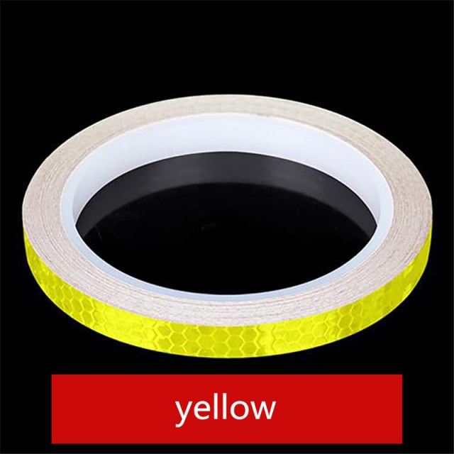 1PC 8 Meter Car Styling Reflective Stripe Tape Motorcycle Bike Body Rim Wheel Stripe Tape Stickers Decorative Blue/Red/Yellow