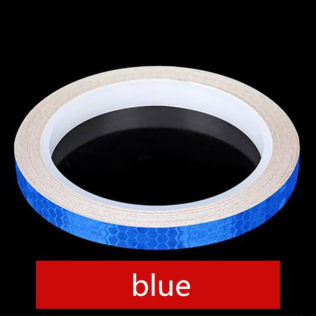 1PC 8 Meter Car Styling Reflective Stripe Tape Motorcycle Bike Body Rim Wheel Stripe Tape Stickers Decorative Blue/Red/Yellow