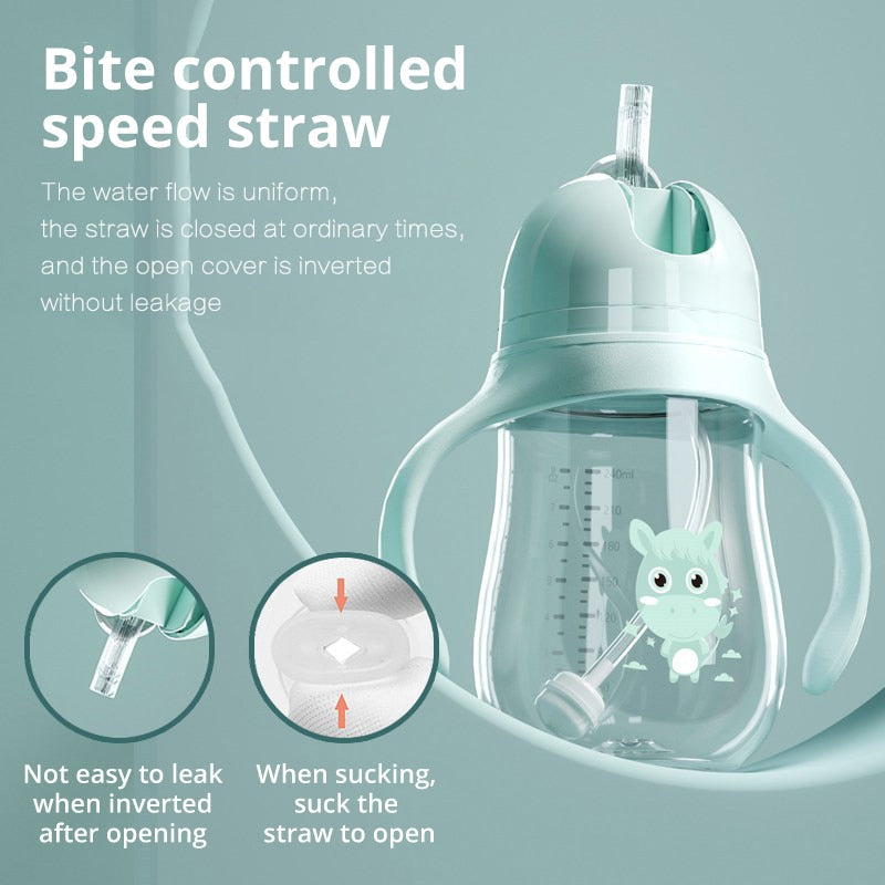 Baby bottles Drinking Cup Feeding Bottle Wide-Caliber Multifunctional   Drinking Milk Drinking Water Dual-use Bottle BPA Free