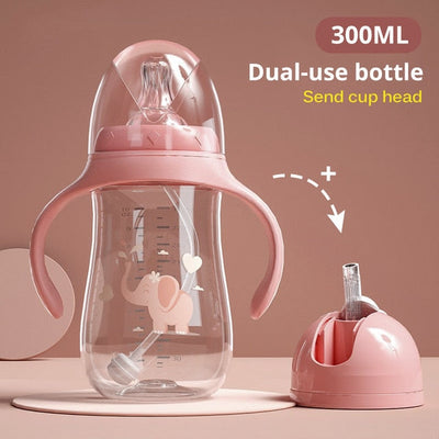 Baby bottles Drinking Cup Feeding Bottle Wide-Caliber Multifunctional   Drinking Milk Drinking Water Dual-use Bottle BPA Free