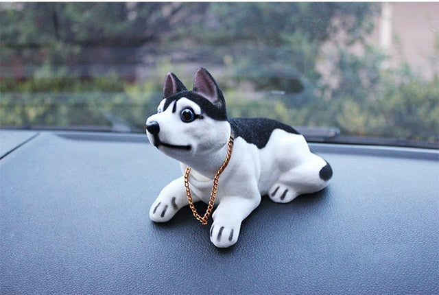 Car Doll Husky Beagle St Bernard Shepherd Shake Head Dog Decoration Car Interior Decoration Cute Creative Gift Tabletop Ornament