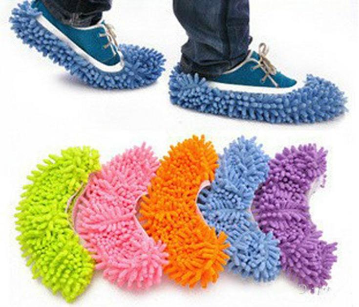 1PC 5 Color Hot Selling Multifunctional Fiber Slipper Shoe Covers Clean Slippers Lazy Drag Shoe Mop Caps Household Tools With