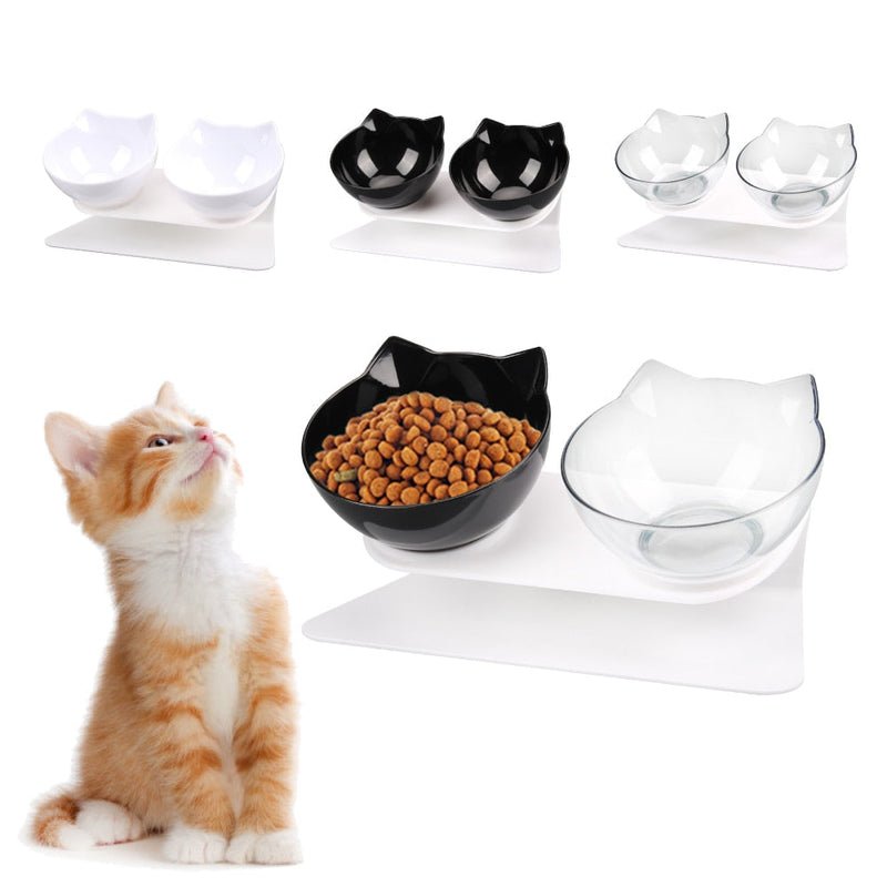 Transparent cat bowl