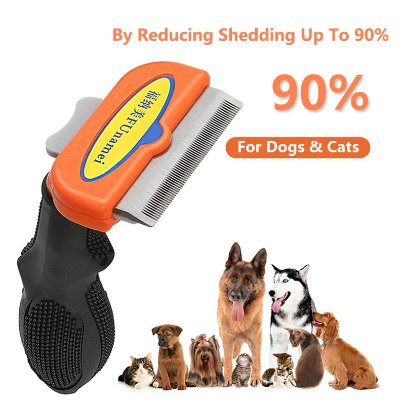 Pet Dog Hair Removal Combs Pet Grooming Brush Dogs Cats Hair Shedding Massage Combs Dog Hair Remover Cleaning Grooming Pet Brush