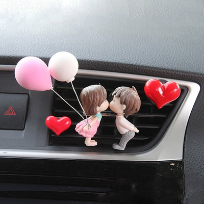 Creative Couple Decoration Car Air Outlet Perfume Clip Aromatherapy Air Conditioning Decoration Car Accessories Cute Decoration