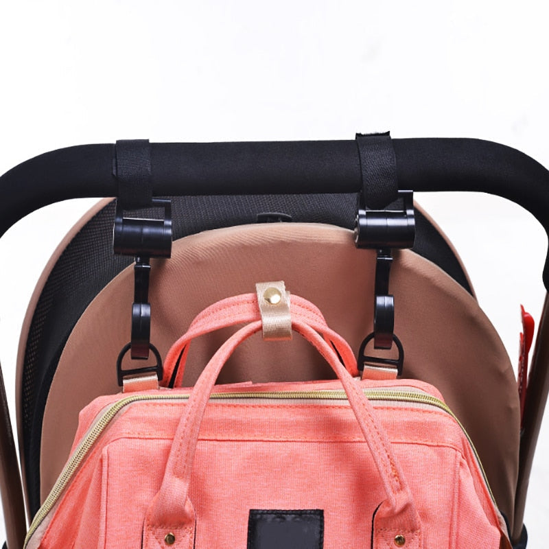 2pcs/ Baby Hanger Baby Bag Stroller Hooks Pram Rotate 360 Degree Baby Car Seat Accessories Stroller Organizer