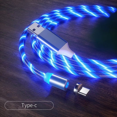 USB phone cable Car Phone charger Mobile Phones cable car data line Streamer data cable fast charging 360 degree magnetic