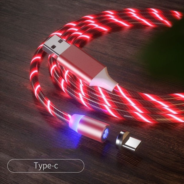 USB phone cable Car Phone charger Mobile Phones cable car data line Streamer data cable fast charging 360 degree magnetic