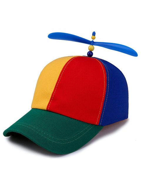 Fashion Colorful Bamboo Dragonfly Patchwork Baseball Cap Kids Helicopter Propeller Funny Adventure Kids pets Hat Snapback Hat