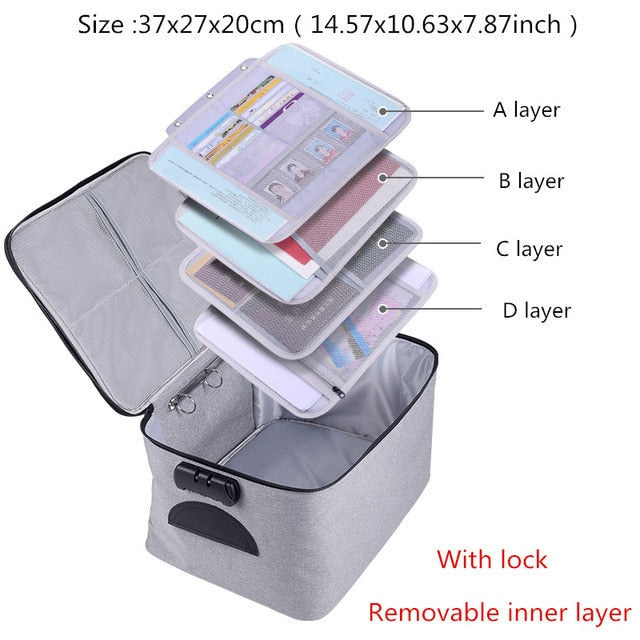 Document Storage Bag Organizer Boxes Bins Baskets Drawer Container Home Storage Organization Accessories Supplies