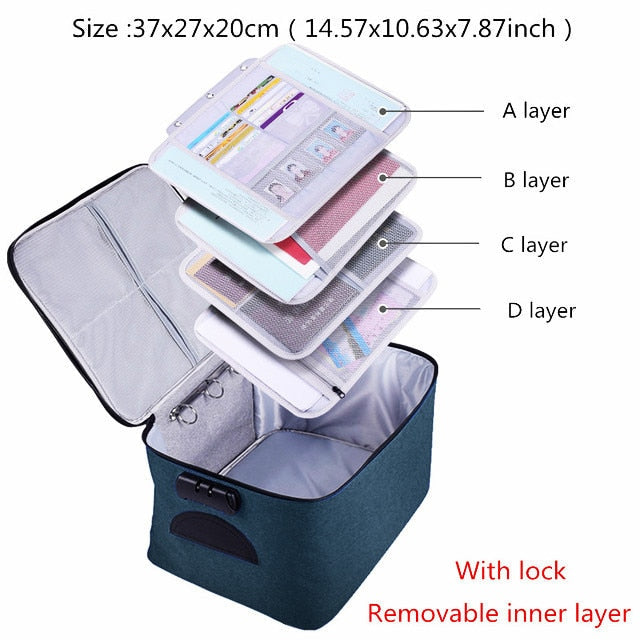 Document Storage Bag Organizer Boxes Bins Baskets Drawer Container Home Storage Organization Accessories Supplies