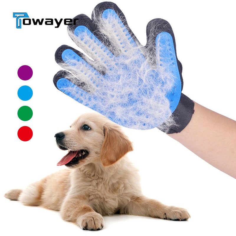 Silicone Dog Pet Grooming Glove Cats Brush Comb Deshedding Hair Gloves Dogs Bath Cleaning Supplies Animal Combs