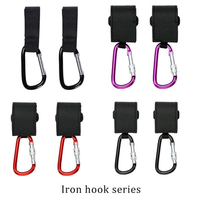 2pcs/ Baby Hanger Baby Bag Stroller Hooks Pram Rotate 360 Degree Baby Car Seat Accessories Stroller Organizer