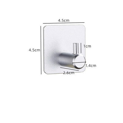 ULA Self Adhesive Home Kitchen Wall Door Hook Key Rack Kitchen Towel Hanger Aluminum Hanger Towel Clothes Robe Rack