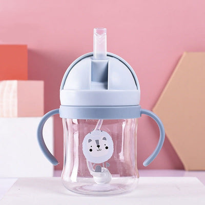 250ml Baby Feeding Cup with Straw Children Learn Feeding Drinking Bottle Kids Training Cup With Straw Taza De Bebe New