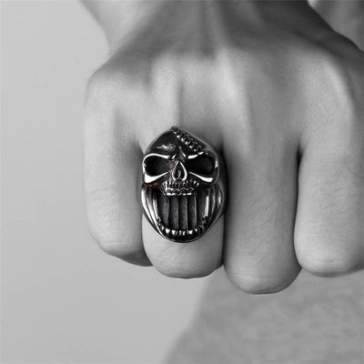 FDLK  New Exaggerated Skull Head Shape Ring Men's Ring Big Metal Ring Accessories Party Bottle Opener Jewelry Gift