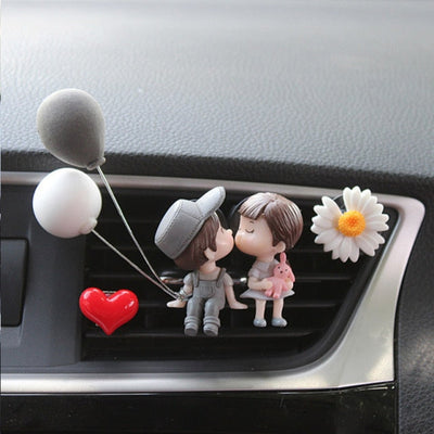 Creative Couple Decoration Car Air Outlet Perfume Clip Aromatherapy Air Conditioning Decoration Car Accessories Cute Decoration