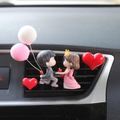 Creative Couple Decoration Car Air Outlet Perfume Clip Aromatherapy Air Conditioning Decoration Car Accessories Cute Decoration