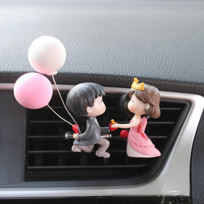 Creative Couple Decoration Car Air Outlet Perfume Clip Aromatherapy Air Conditioning Decoration Car Accessories Cute Decoration