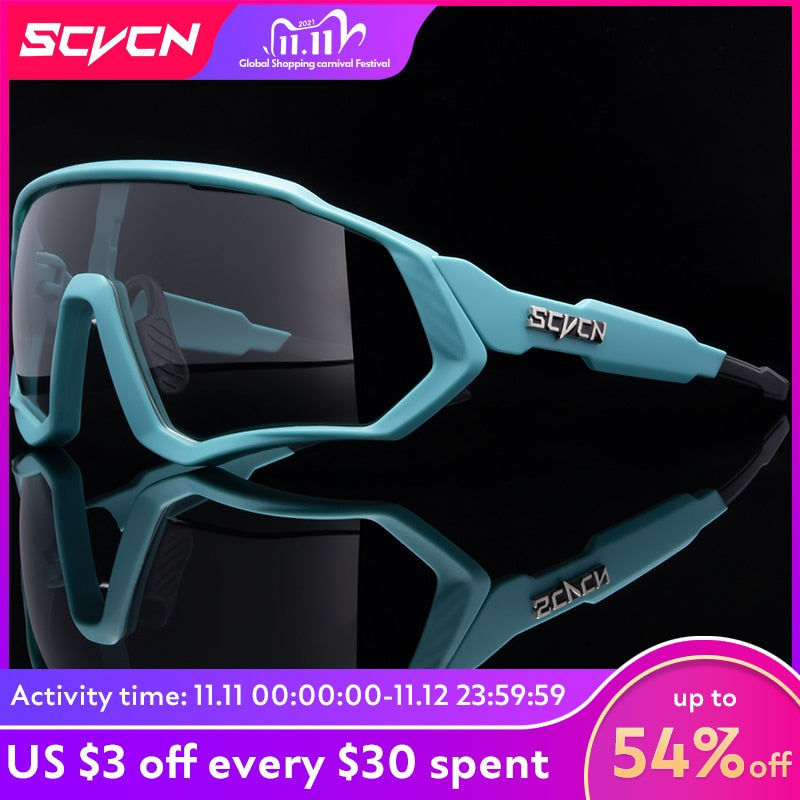 New Style Photochromic Sport Cycling Glasses Bicycle Eyewear Mountain Bike Cycling Goggles UV400 MTB Polarized Road Sunglasses