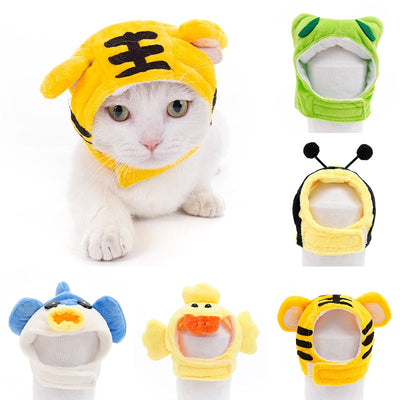 Pet Dog Cat's Hat Cartoon Animals Shape Headwear Cosplay Costume Prop-Z