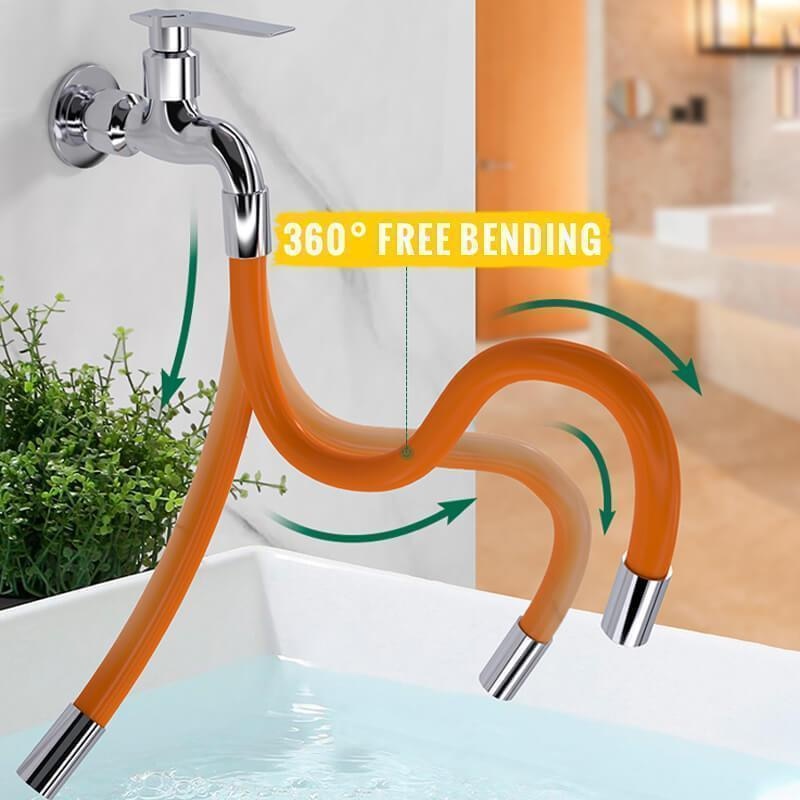 Universal Foaming Extension Tube 360° Rotatable Faucet Lengthening Extender Basin Splash Head Wash Kitchen Faucet Extension Pipe