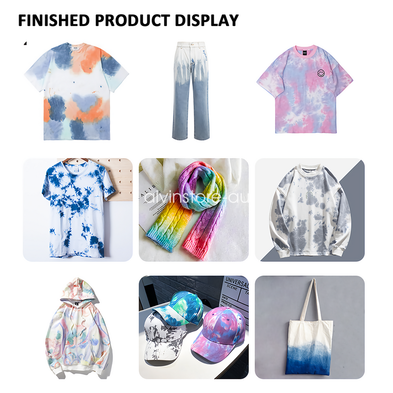 Tie Dye Kit 26 Colors Fabric Tie Die Set Kit Powder Tie-Dye Supplies DIY Pigment