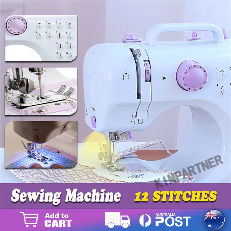 Portable Electric 12 Stitches Sewing Machine Multi-function Desktop LED Home Kit