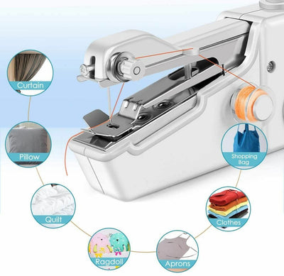 Mini Handheld Sewing Machine Cordless Hand Held Portable Clothes Stitch Home AU