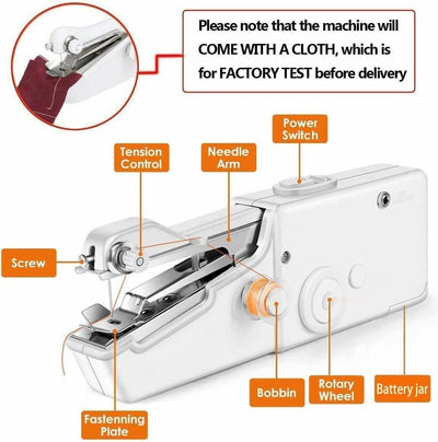 Mini Handheld Sewing Machine Cordless Hand Held Portable Clothes Stitch Home AU