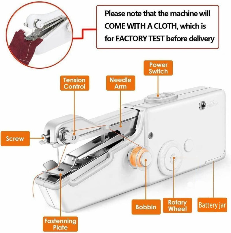 Mini Handheld Sewing Machine Cordless Hand Held Portable Clothes Stitch Home AU