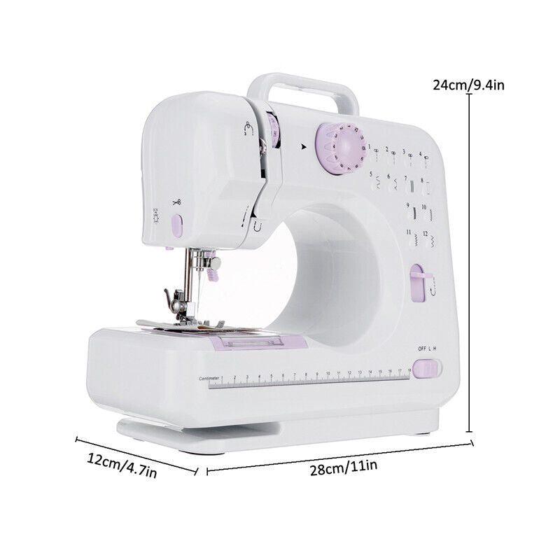 Portable Electric 12 Stitches Sewing Machine Multi-function Desktop LED Home Kit