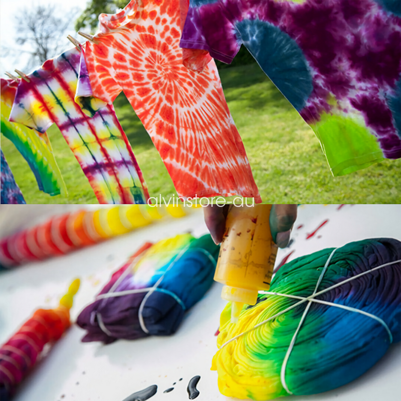 Tie Dye Kit 26 Colors Fabric Tie Die Set Kit Powder Tie-Dye Supplies DIY Pigment
