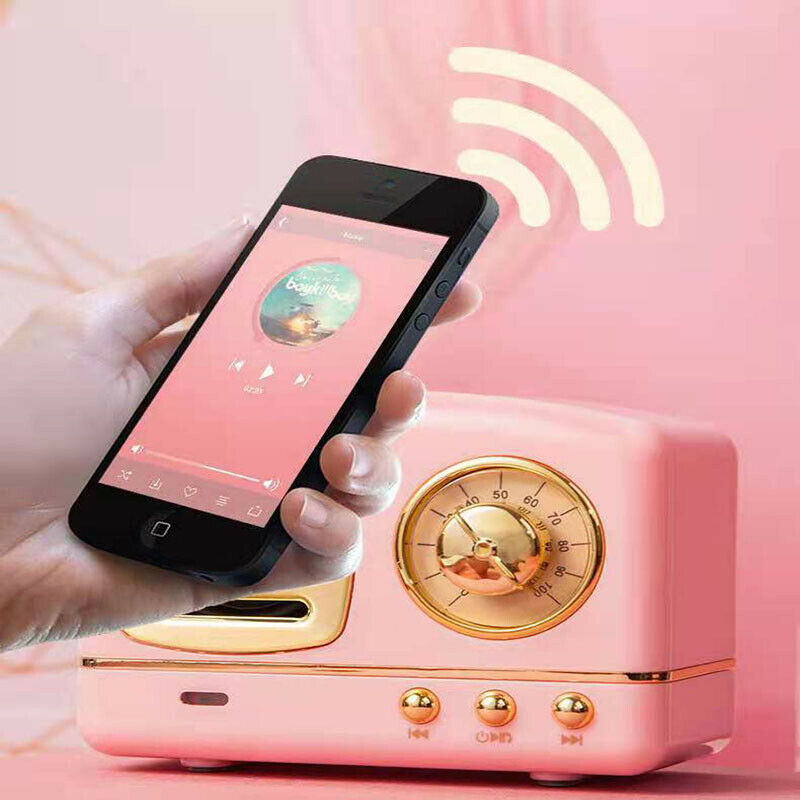 Bluetooth speaker retro cute girl radio 3D surround subwoofer