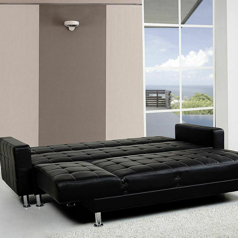 Luxury 5 Seater Convertible Sofa Leather Couch