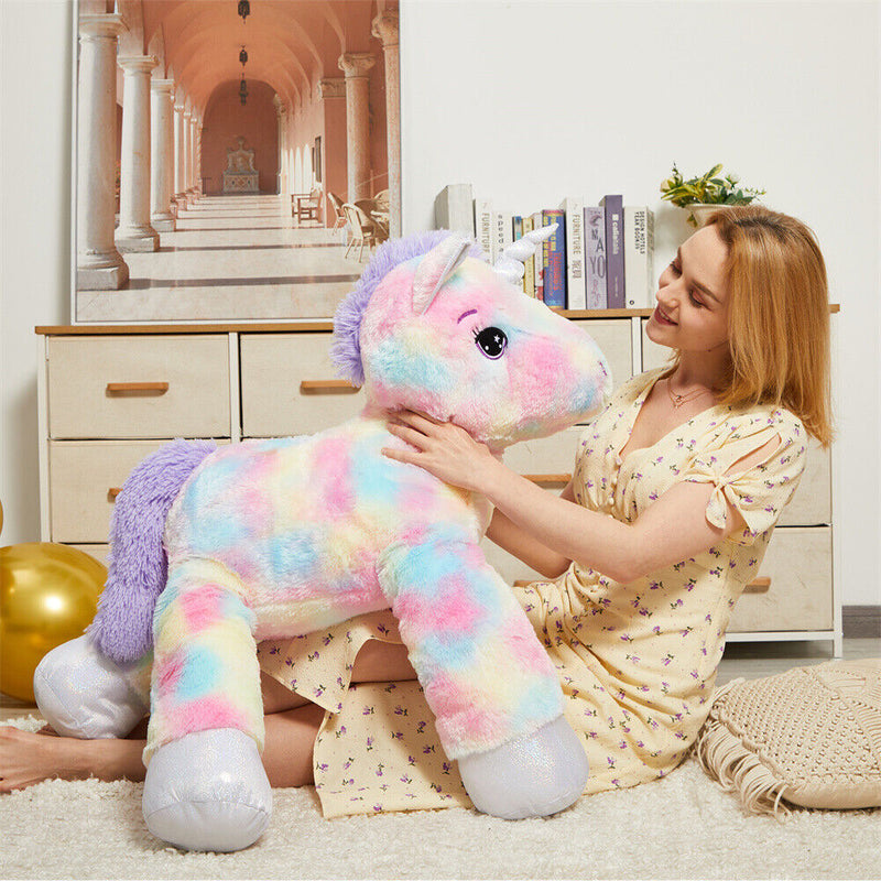 105 Big Plush Rainbow Unicorn Toy Xmas Gift