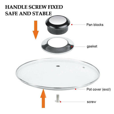 Pot Saucepan Replacement Pan Lid Hand Grip Knob Handle Set