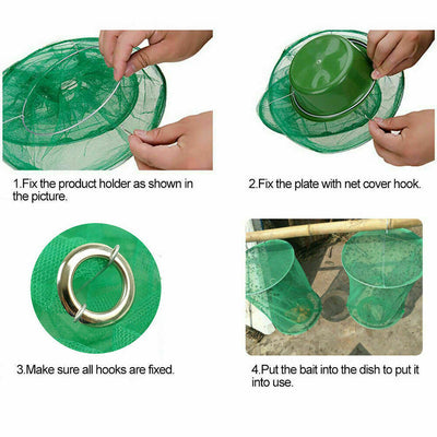 6 Pack Reusable Fly Trap Insect Killer Net Cage Trap